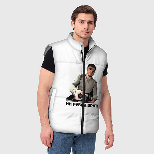Мужской жилет Мурад ни рубля / 3D-Светло-серый – фото 3