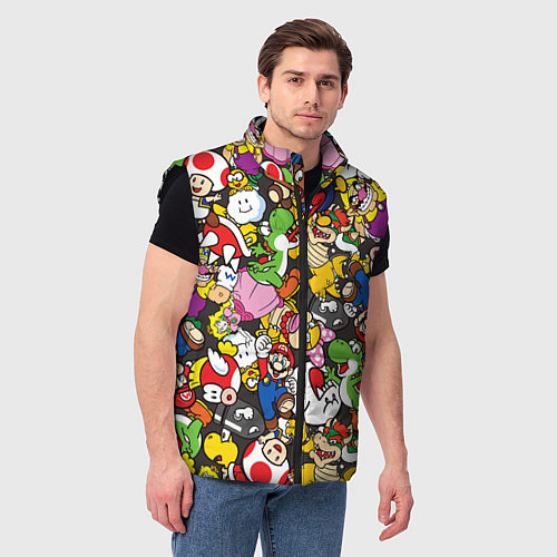Мужской жилет Mario ALLSTARS / 3D-Черный – фото 3