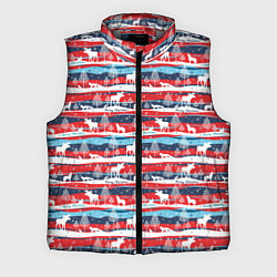 Мужской жилет Merry Christmas лесные звери, цвет: 3D-светло-серый