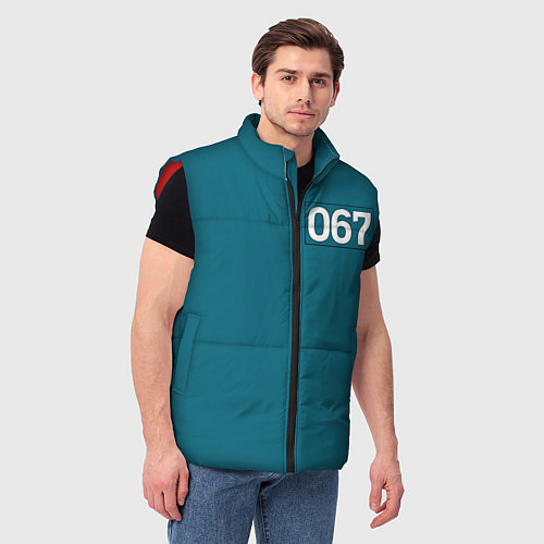 Мужской жилет Игра в кальмара: 067 / 3D-Красный – фото 3