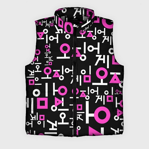 Мужской жилет Игра в кальмара лого узор / 3D-Светло-серый – фото 1