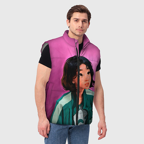 Мужской жилет 067 игра в кальмара / 3D-Светло-серый – фото 3