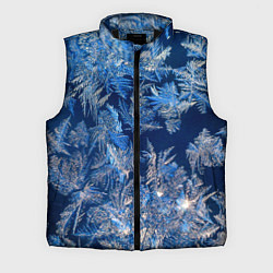 Мужской жилет Снежинки макро snowflakes macro, цвет: 3D-черный