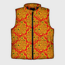 Мужской жилет Хохломские узоры, цвет: 3D-черный