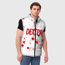 Мужской жилет Dexter logo Декстер брызги крови, цвет: 3D-черный — фото 2
