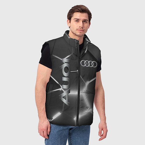 Мужской жилет AUDI GREY 3D ПЛИТЫ / 3D-Черный – фото 3