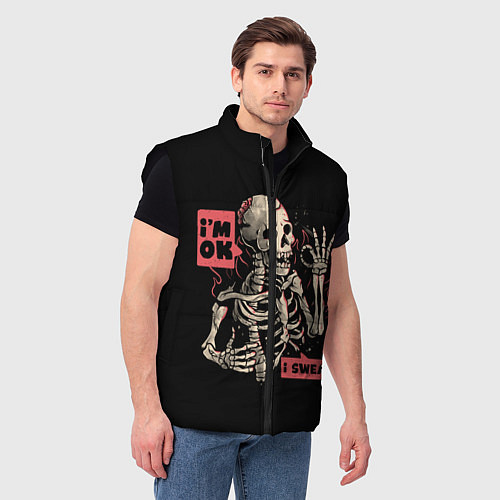Мужской жилет Я В Порядке Im Ok / 3D-Черный – фото 3