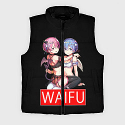 Мужской жилет Рем и рам вайфу Re zero ahegao, цвет: 3D-черный