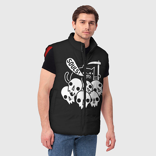 Мужской жилет Кот - Жнец / 3D-Красный – фото 3