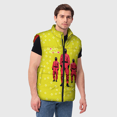 Мужской жилет Игра в кальмара Рабочие / 3D-Красный – фото 3