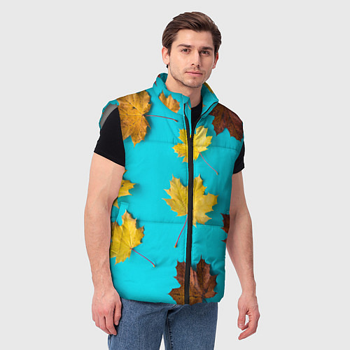 Мужской жилет Кленовый листочек / 3D-Светло-серый – фото 3