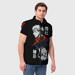 Мужской жилет ИТАДОРИ СУКУНА ITADORI SUKUNA МАГИЧЕСКАЯ БИТВА, цвет: 3D-красный — фото 2