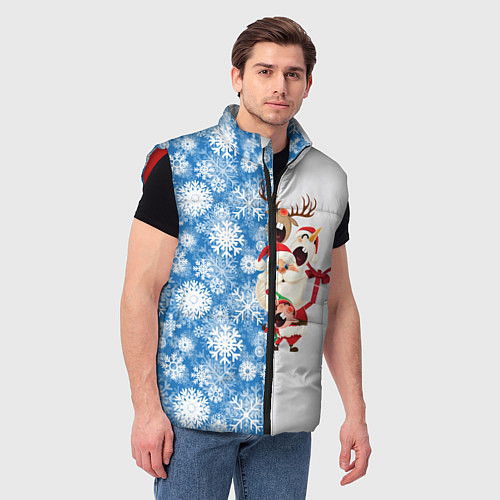 Мужской жилет Подарок от Санты / 3D-Красный – фото 3