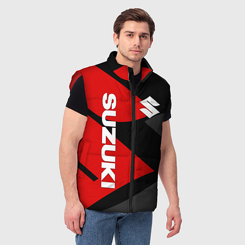 Мужской жилет SUZUKI СУЗУКИ RED LOGO / 3D-Красный – фото 3