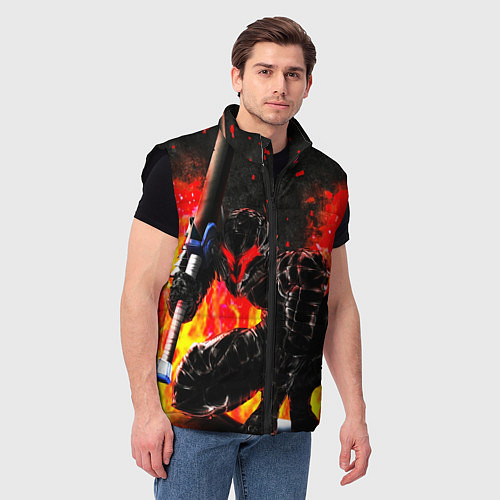Мужской жилет БЕРСЕРК ОГНЕННЫЙ BERSERK / 3D-Черный – фото 3