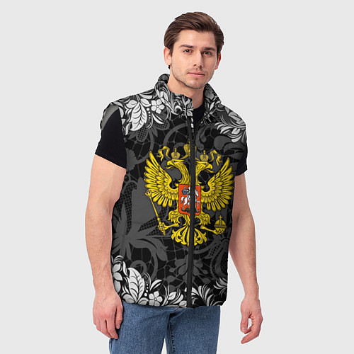 Мужской жилет Российская Федерация / 3D-Светло-серый – фото 3