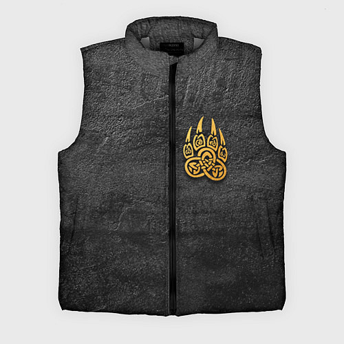 Мужской жилет Волчий отпечаток золотом Символ Велеса / 3D-Светло-серый – фото 1