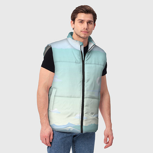 Мужской жилет Чистая природа / 3D-Светло-серый – фото 3