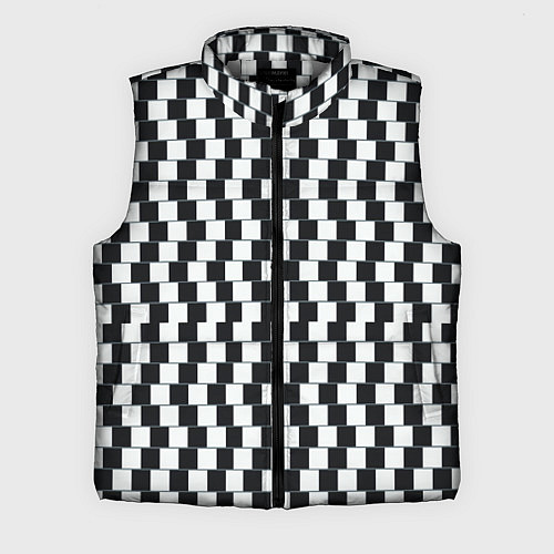 Мужской жилет Шахматная Иллюзия Искажения / 3D-Светло-серый – фото 1