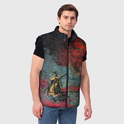 Мужской жилет Sekiro Самурай против дракона, цвет: 3D-черный — фото 2