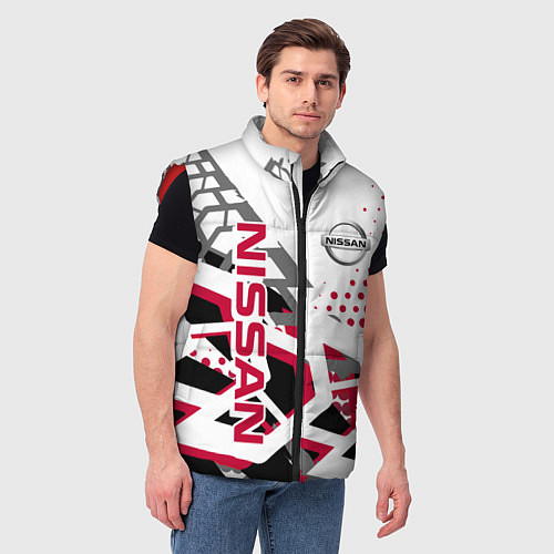 Мужской жилет Nissan Ниссан / 3D-Красный – фото 3