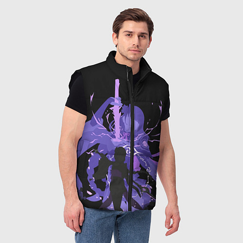 Мужской жилет Genshin Impact Raiden / 3D-Черный – фото 3