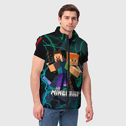 Мужской жилет Молнии Майнкрафт, цвет: 3D-красный — фото 2