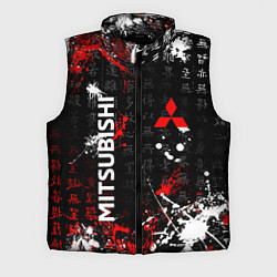 Мужской жилет Японские символы Митсубиси, цвет: 3D-черный