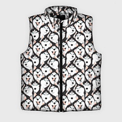 Мужской жилет Сибирский Хаски Husky, цвет: 3D-черный