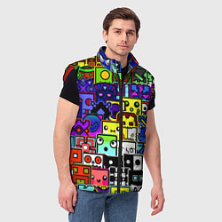 Мужской жилет Geometry Dash: All Skins, цвет: 3D-красный — фото 2