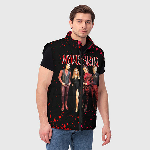 Мужской жилет Maneskin Лунный свет, рок - группа / 3D-Черный – фото 3