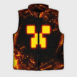 Мужской жилет ОГНЕННЫЙ КРИПЕР, МАЙНКРАФТ, цвет: 3D-черный