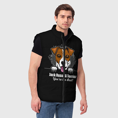 Мужской жилет Джек-Рассел-Терьер Jack Russell Terrier / 3D-Черный – фото 3