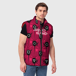 Мужской жилет ИГРА В КАЛЬМАРА ПАЛАЧИ, цвет: 3D-красный — фото 2