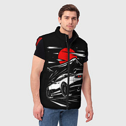 Мужской жилет Toyota Supra: Red Moon, цвет: 3D-красный — фото 2