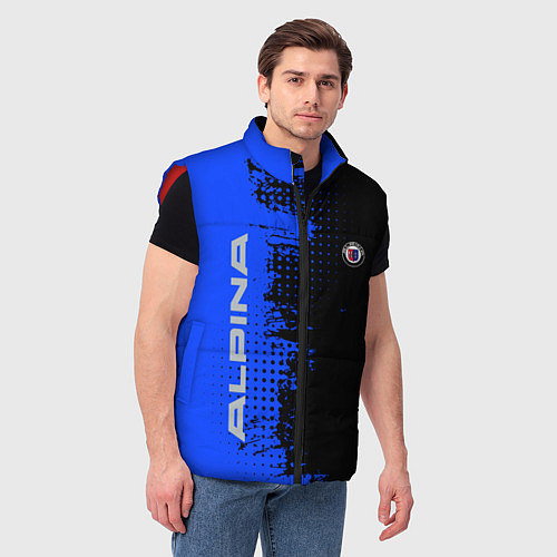 Мужской жилет Alpina Blue and Black / 3D-Красный – фото 3