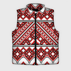 Мужской жилет Русский узор, геометрическая вышивка, цвет: 3D-черный