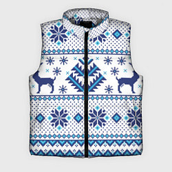 Мужской жилет НОВОГОДНИЙ УЗОР, ЗИМА БЛИЗКО, цвет: 3D-светло-серый