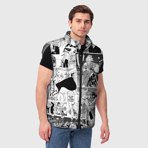 Мужской жилет Токийские мстители манга / 3D-Светло-серый – фото 3
