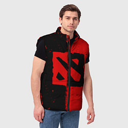 Мужской жилет DOTA 2 БРЫЗГИ КРАСОК, КРАСНО ЧЁРНЫЙ ЛОГО, цвет: 3D-черный — фото 2