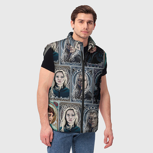 Мужской жилет Ведьмак Сезон 2 Коллаж / 3D-Светло-серый – фото 3