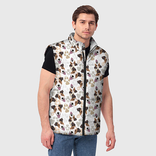 Мужской жилет Джек Рассел Терьер / 3D-Черный – фото 3