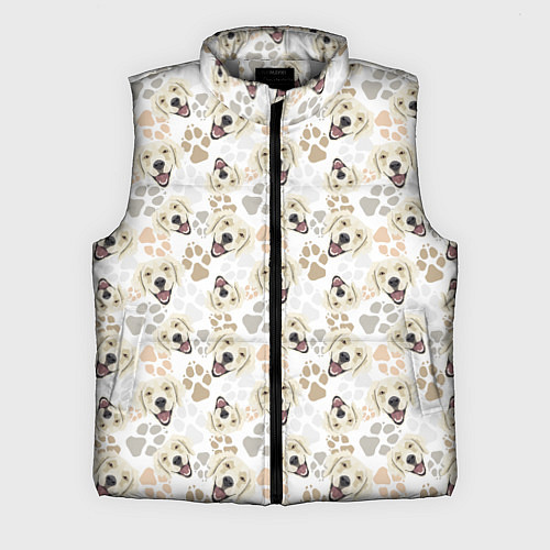 Мужской жилет Лабрадор Золотистый Ретривер / 3D-Светло-серый – фото 1