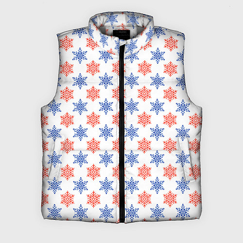 Мужской жилет Снежинки паттернsnowflakes pattern / 3D-Светло-серый – фото 1