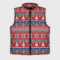 Мужской жилет New Year Pattern, цвет: 3D-черный