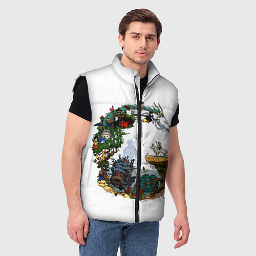 Мужской жилет Миры Хаяо Миядзаки унесенные призраками и другие / 3D-Черный – фото 3