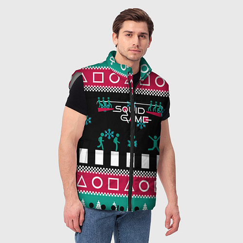 Мужской жилет Свитер Кальмара / 3D-Светло-серый – фото 3