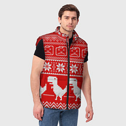 Мужской жилет Вязаный принт, цвет: 3D-красный — фото 2