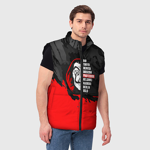 Мужской жилет La Casa de Papel Professor / 3D-Черный – фото 3
