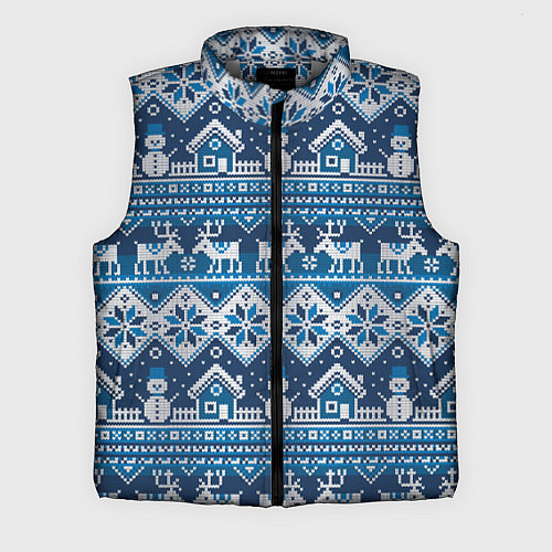 Мужской жилет Christmas Pattern / 3D-Светло-серый – фото 1